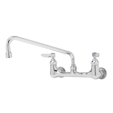 T&S Brass B-0231 - Wall-Mounted Double Pantry Faucet with Lever Handles - 12" Swing Nozzle