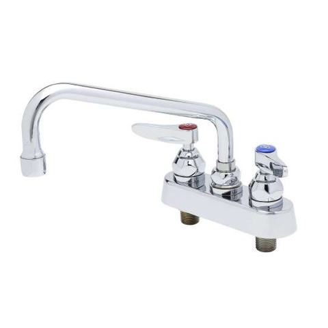 T&S Brass - Deck-Mounted Workboard Faucet with Lever Handles - Swing Nozzle