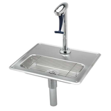 T&S Brass B-1230-12 - Water Station with 12" Pedestal Glass Filler & Drip Pan Assembly