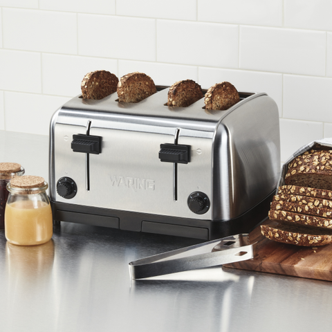 Waring Commercial WCT708CND  - Four Slot Commercial Pop-Up Toaster - 225 Slices/Hour