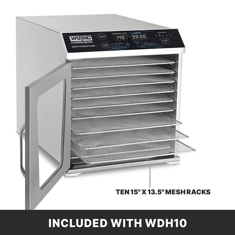 Waring Commercial WDH10 - Food Dehydrator with 10 Racks and Digital Controls