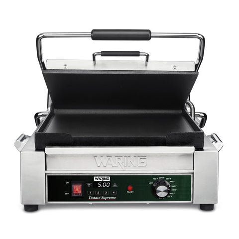Waring Commercial WFG275TX - 14" x 14" Smooth Panini Grill with Programmable Timer