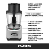 Waring Commercial WFP16S - 4 Qt. Food Processor - 2 HP