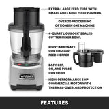 Waring Commercial WFP16SCD - 4 Qt. Combination Food Processor with Dicing - 2 HP