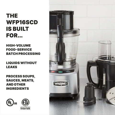 Waring Commercial WFP16SCD - 4 Qt. Combination Food Processor with Dicing - 2 HP