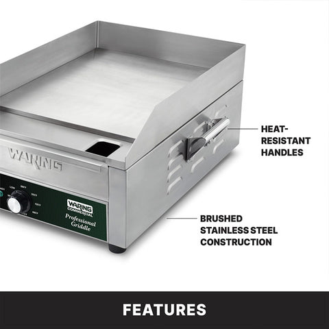 Waring Commercial WGR140X - 14" Electric Griddle - 120v, 1.8 kW