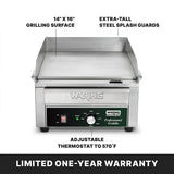 Waring Commercial WGR140X - 14" Electric Griddle - 120v, 1.8 kW