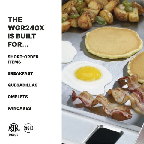 Waring Commercial WGR240X - 24" Electric Griddle - 240v, 3.3 kW