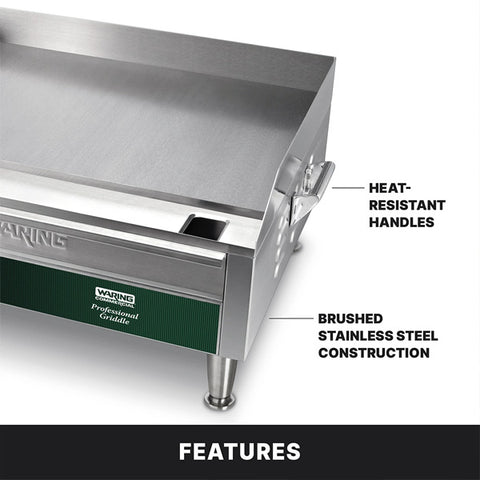 Waring Commercial WGR240X - 24" Electric Griddle - 240v, 3.3 kW