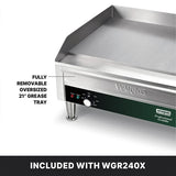 Waring Commercial WGR240X - 24" Electric Griddle - 240v, 3.3 kW