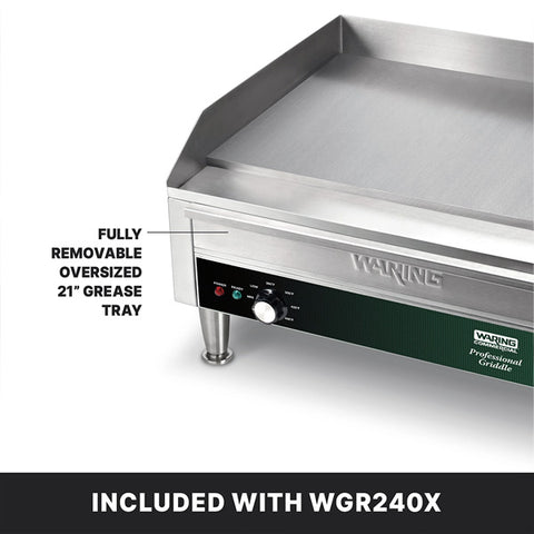 Waring Commercial WGR240X - 24" Electric Griddle - 240v, 3.3 kW