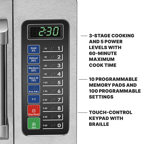 Waring Commercial WMO90 - 1000w Medium Duty Commercial Microwave - 0.9 Cu. Ft.
