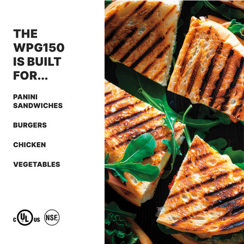 Waring Commercial WPG150 - 9.75" x 9.25" Grooved Panini Grill