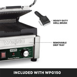 Waring Commercial WPG150 - 9.75" x 9.25" Grooved Panini Grill