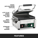 Waring Commercial WPG150 - 9.75" x 9.25" Grooved Panini Grill