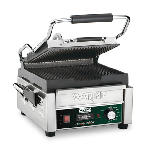 Waring Commercial WPG150 - 9.75" x 9.25" Grooved Panini Grill