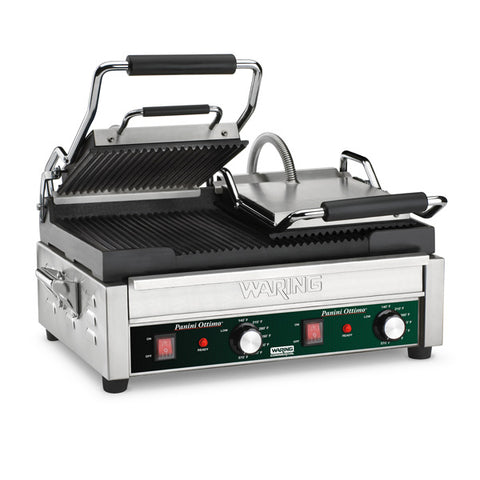Waring Commercial WPG300 - 17" x 9.25" Grooved Double Panini Grill