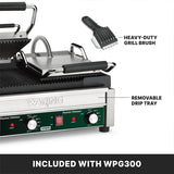Waring Commercial WPG300 - 17" x 9.25" Grooved Double Panini Grill
