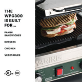 Waring Commercial WPG300 - 17" x 9.25" Grooved Double Panini Grill