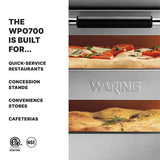 Waring Commercial WPO700 - Electric Double Deck Single Chamber Countertop Pizza Oven - 18" x 18" Decks
