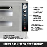 Waring Commercial WPO700 - Electric Double Deck Single Chamber Countertop Pizza Oven - 18" x 18" Decks