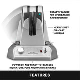 Waring Commercial WW200 - Double Belgian Waffle Maker - 120v, Rotary