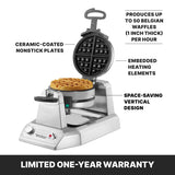 Waring Commercial WW200 - Double Belgian Waffle Maker - 120v, Rotary