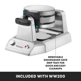 Waring Commercial WW200 - Double Belgian Waffle Maker - 120v, Rotary