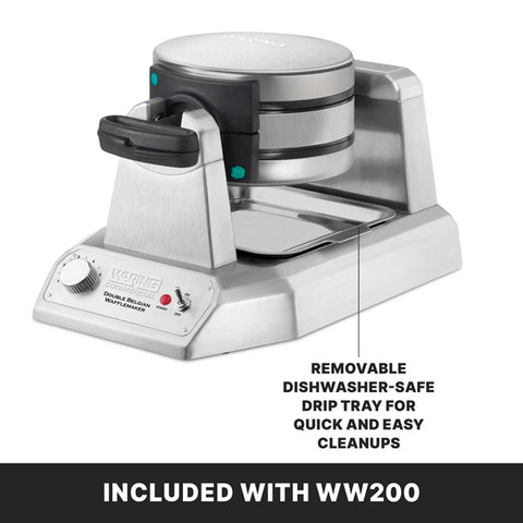 Waring Commercial WW200 - Double Belgian Waffle Maker - 120v, Rotary