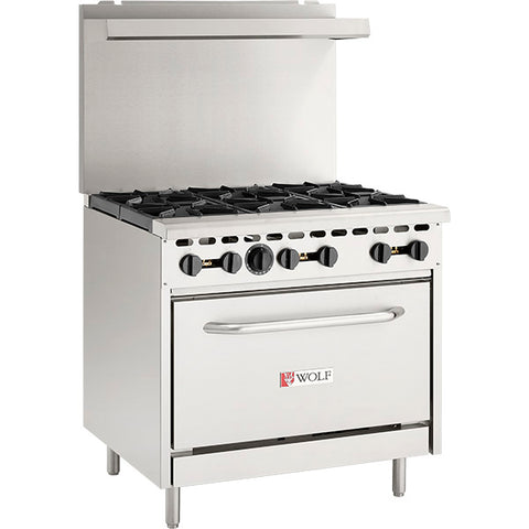 Wolf by Vulcan WX36-6B - 36" Commercial Gas Range with 6 Open Burners