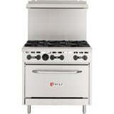 Wolf by Vulcan WX36-6B - 36" Commercial Gas Range with 6 Open Burners