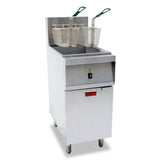 Omcan 47331 - 40 lb. Electric Floor Fryer – 208 V, 3 Phase, 12 KW