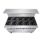Atosa AGR-10B — 60″ Gas Range with Ten (10) Open Burners