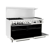 Atosa AGR-4B36GR — 60″ Gas Range with Four (4) Open Burners & 36″ Griddle