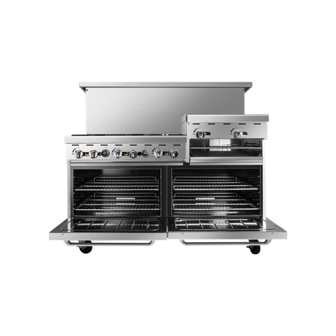 Atosa AGR-6B-24RGB – 60″ Range with Raised Griddle / Broiler