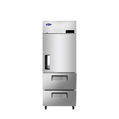 Atosa MBF8021GR – Top Mount Reach-In 1 Section Freezer Top Door Bottom Drawers