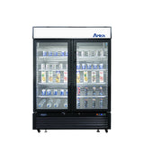 Atosa MCF8723GR — Black Cabinet Two (2) Glass Door Merchandiser Cooler