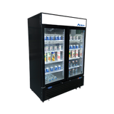 Atosa MCF8723GR — Black Cabinet Two (2) Glass Door Merchandiser Cooler