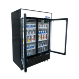 Atosa MCF8723GR — Black Cabinet Two (2) Glass Door Merchandiser Cooler