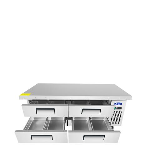 Atosa MGF8453GR — 72″ Refrigerated Chef Base