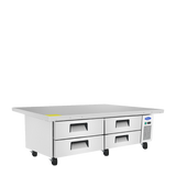 Atosa MGF8454GR — 76″ Refrigerated Chef Base, Extended Top