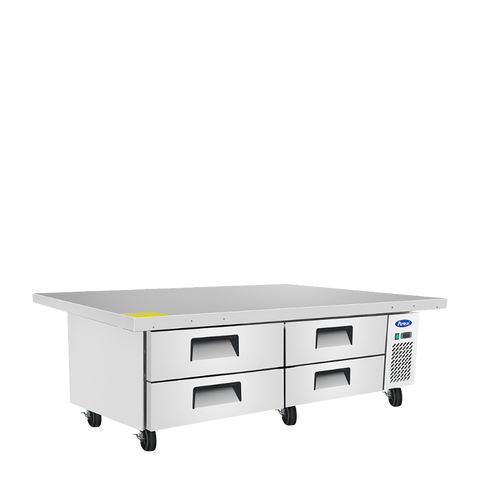 Atosa MGF8454GR — 76″ Refrigerated Chef Base, Extended Top