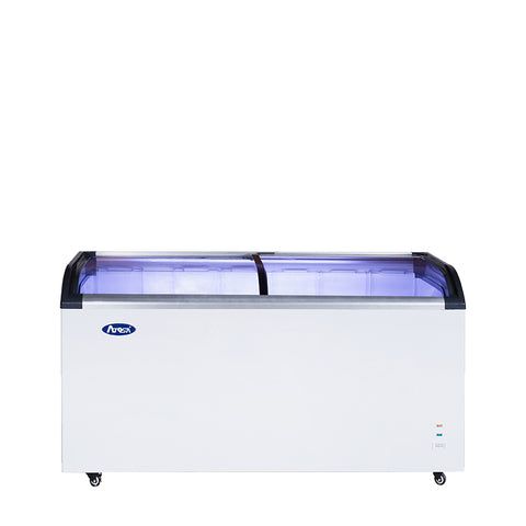 Atosa MMF9113 — Curved Glass Top Chest Freezer (12 cu ft)