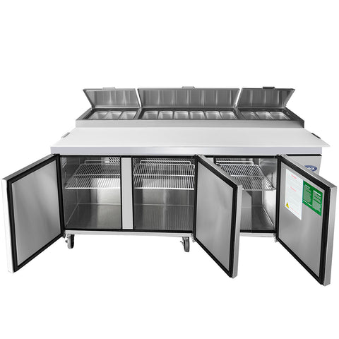 Atosa MPF8203GR — 93″ Refrigerated Pizza Prep. Table