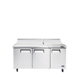 Atosa MSF8308GR — 72″ Refrigerated Mega Top Sandwich Prep. Table