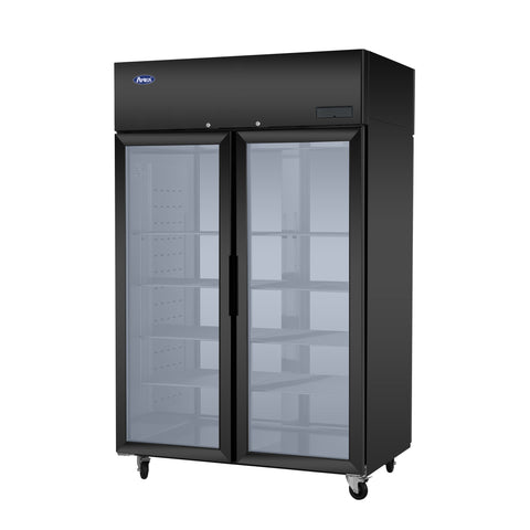 Atosa PLUS-F2B-GD-S-PT – Top Mount Pass-Thru Glass-door Refrigerator