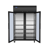 Atosa PLUS-F2B-GD-S-PT – Top Mount Pass-Thru Glass-door Refrigerator