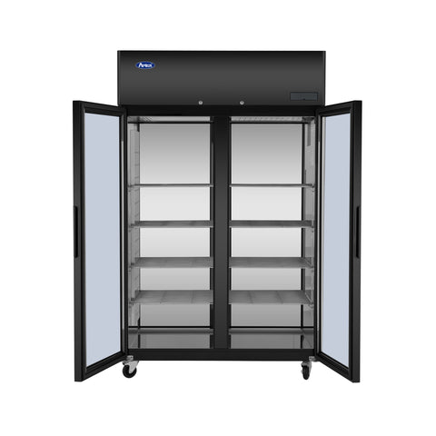 Atosa PLUS-F2B-GD-S-PT – Top Mount Pass-Thru Glass-door Refrigerator