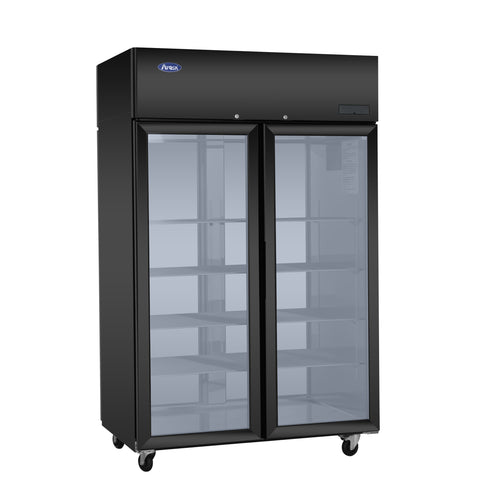 Atosa PLUS-F2B-GD-S-PT – Top Mount Pass-Thru Glass-door Refrigerator