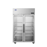 Atosa PLUS-R2-GS-S-PT – Top Mount Pass-Thru Glass-door Refrigerators